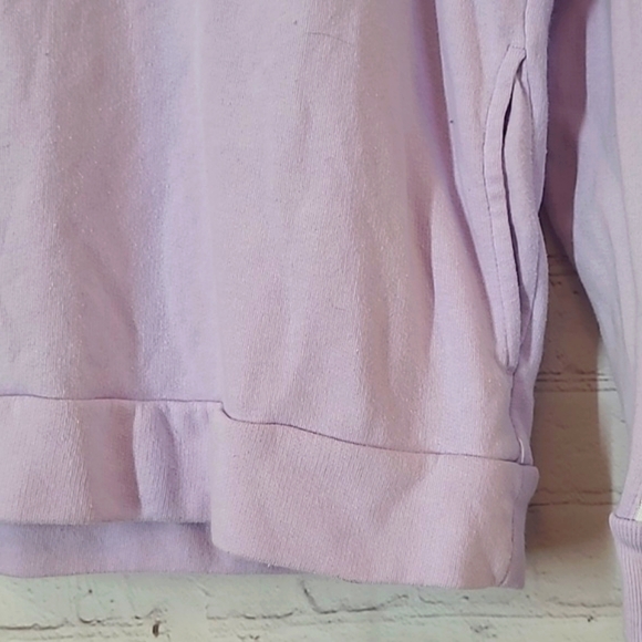 2018 Victoria's Secret PINK Lavender Logo Spellout Long Sleeve Light Hoodie XS - Picture 13 of 15